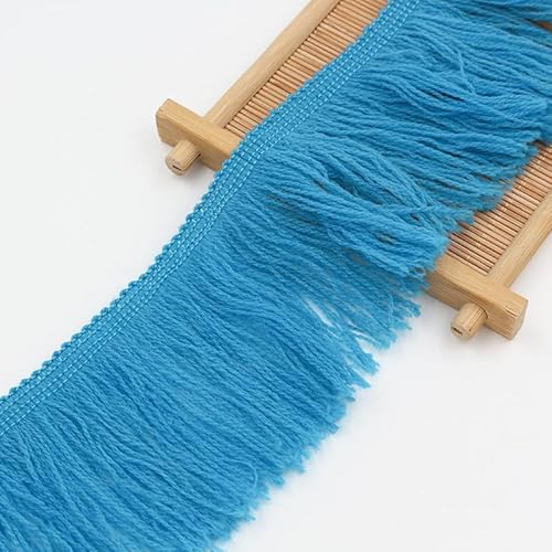 SYSUII 20 Meter 7cm Breit Baumwolle Quaste Fransenbesatz Quaste Trimmen Nähzubehör Fransen Trim Dekoband Tanzfransen Schnittfranse Seide Quaste Für Kleid DIY Kleidung Vorhang Nähen Bastelzubehör-Blau SYSUII 20 Meter 7cm Breit Baumwolle Quaste Fransenbesatz Quaste Trimmen Nähzubehör Fransen Trim Dekoband Tanzfransen Schnittfranse Seide Quaste Für Kleid DIY Kleidung Vorhang Nähen Bastelzubehör-Blau von SYSUII