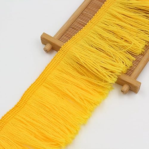 SYSUII 20 Meter 7cm Breit Baumwolle Quaste Fransenbesatz Quaste Trimmen Nähzubehör Fransen Trim Dekoband Tanzfransen Schnittfranse Seide Quaste Für Kleid DIY Kleidung Vorhang Nähen Bastelzubehör-Gelb SYSUII 20 Meter 7cm Breit Baumwolle Quaste Fransenbesatz Quaste Trimmen Nähzubehör Fransen Trim Dekoband Tanzfransen Schnittfranse Seide Quaste Für Kleid DIY Kleidung Vorhang Nähen Bastelzubehör-Gelb von SYSUII