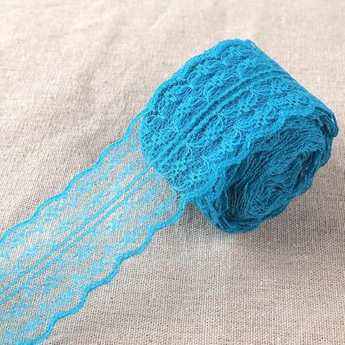 SYSUII 20m Spitzenbordüre Spitzenband 4.5CM Breite Vintage Spitzenstoff Spitzenbesatz Spitzen-Blumen Zierspitze Häkelspitze Dekoband für Nähen Handwerk Hochzeit Deko Scrapbooking Geschenkbox -Blau SYSUII 20m Spitzenbordüre Spitzenband 4.5CM Breite Vintage Spitzenstoff Spitzenbesatz Spitzen-Blumen Zierspitze Häkelspitze Dekoband für Nähen Handwerk Hochzeit Deko Scrapbooking Geschenkbox -Blau von SYSUII