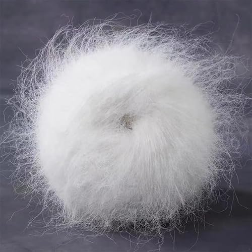 SYSUII 2x50g Mohairwolle Handstrickgarn zum Stricken & Häkeln Handstrickgarn Häkelgarn Strickgarn Weicher Wolle zum Häkeln Baumwollgarn für DIY Basteln Hüte Schal Pullover Decke Kissen -Weiße SYSUII 2x50g Mohairwolle Handstrickgarn zum Stricken & Häkeln Handstrickgarn Häkelgarn Strickgarn Weicher Wolle zum Häkeln Baumwollgarn für DIY Basteln Hüte Schal Pullover Decke Kissen -Weiße von SYSUII