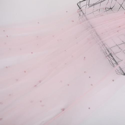 SYSUII 3 Yard*160cm Chiffon Glitzer Tüll Dekostoff mit kleine Perlen Dekostoff Kostümstoff zum Nähen Durchsichtig Stoff Tüll Stoff zum Nähen für Hochzeitskleid Tischdecke Party Deko -Hell-Pink #2 SYSUII 3 Yard*160cm Chiffon Glitzer Tüll Dekostoff mit kleine Perlen Dekostoff Kostümstoff zum Nähen Durchsichtig Stoff Tüll Stoff zum Nähen für Hochzeitskleid Tischdecke Party Deko -Hell-Pink #2 von SYSUII