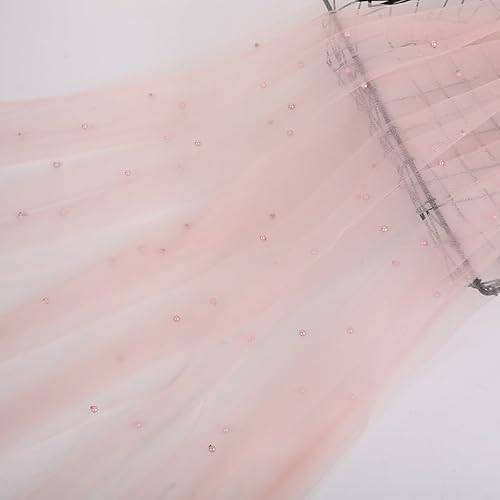 SYSUII 3 Yard*160cm Chiffon Glitzer Tüll Dekostoff mit kleine Perlen Dekostoff Kostümstoff zum Nähen Durchsichtig Stoff Tüll Stoff zum Nähen für Hochzeitskleid Tischdecke Party Deko -Hell-Pink SYSUII 3 Yard*160cm Chiffon Glitzer Tüll Dekostoff mit kleine Perlen Dekostoff Kostümstoff zum Nähen Durchsichtig Stoff Tüll Stoff zum Nähen für Hochzeitskleid Tischdecke Party Deko -Hell-Pink von SYSUII