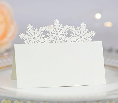 SYSUII 50 Pcs Tischkarten Hochzeite,Schneeflocken Weihnachten Platzkarten Namensschilder Namenskarten Blanko Namenskärtchen Platzkarten Hohle Sitznummernkarten für Hochzeiten, Partys, Bankette-Beige SYSUII 50 Pcs Tischkarten Hochzeite,Schneeflocken Weihnachten Platzkarten Namensschilder Namenskarten Blanko Namenskärtchen Platzkarten Hohle Sitznummernkarten für Hochzeiten, Partys, Bankette-Beige von SYSUII