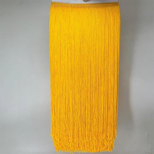 SYSUII 50cm x 10m Quaste Seide Fransen Geschnitten Fransenborte Quaste Fransen-Borten Bänder zum Nähen,DIY Basteln,Kleidung Dessous Kostüme Vorhänge Dekoration Tanzfransen Schnittfranse -Gelb # SYSUII 50cm x 10m Quaste Seide Fransen Geschnitten Fransenborte Quaste Fransen-Borten Bänder zum Nähen,DIY Basteln,Kleidung Dessous Kostüme Vorhänge Dekoration Tanzfransen Schnittfranse -Gelb # von SYSUII