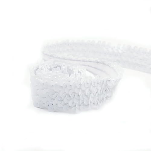 SYSUII 5M*30mm Paillettenband Glänzendes Zierband Paillettenband Glitzer Borte aus Dekoband Zierband FüR DIY NäHen KostüMe Handwerk Verzierungen Kleidung Kleid Dekoration Schmuckherstellung-Weiß SYSUII 5M*30mm Paillettenband Glänzendes Zierband Paillettenband Glitzer Borte aus Dekoband Zierband FüR DIY NäHen KostüMe Handwerk Verzierungen Kleidung Kleid Dekoration Schmuckherstellung-Weiß von SYSUII