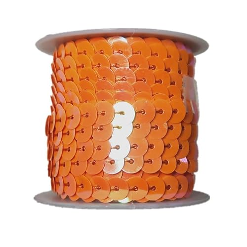 SYSUII 5M Paillettenband Elastische Pailletten Trim 6mm Pailletten Bänder Flache Glitzerband Borten Stretch Bling Paillettenborte für Kleid Dekorieren DIY Handwerk Nähen Schmuck Machen Basteln-orange SYSUII 5M Paillettenband Elastische Pailletten Trim 6mm Pailletten Bänder Flache Glitzerband Borten Stretch Bling Paillettenborte für Kleid Dekorieren DIY Handwerk Nähen Schmuck Machen Basteln-orange von SYSUII