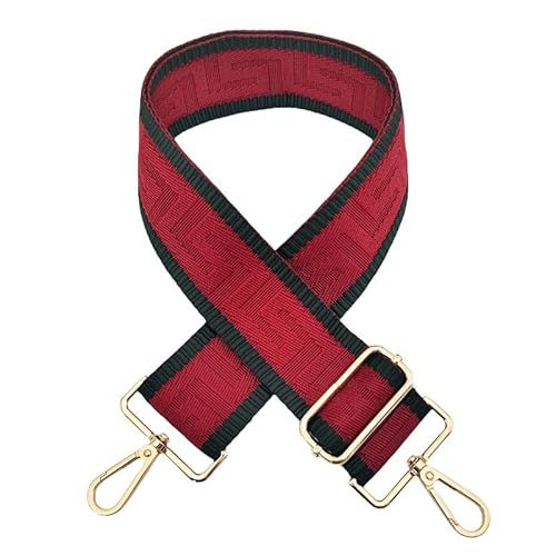 SYSUII 5cm Breiter Schultergurt längenverstellbarer Tragegurt 72-130CM Tragegurt Schulterriemen mit Karabiner für Tragetaschen Handtasche Taschengurte zum Wechseln für Canvas Tasche -Rot von SYSUII