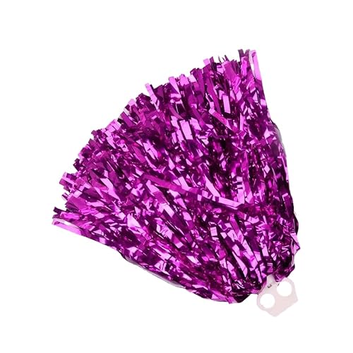 SYSUII 6 Stück 50g Cheer Leader Poms Pom - Cheerleader Poms Hand Blumen Cheerleading Poms Sport Party Tanzwedel Cheerleader Pompons für Sporttreffen Stadion Party Bühnenleistung -Rose Lila von SYSUII