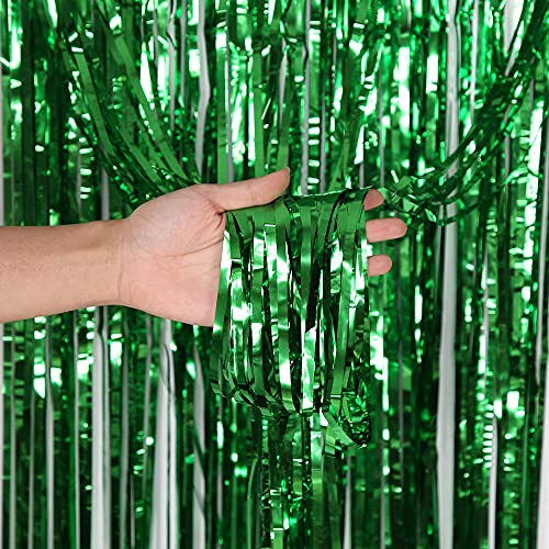 SYSUII 6 Stück Grün Lametta Vorhang - 1m x 4m Metall Lametta Vorhänge Folie Fransen Hintergrund Vorhang Tür Fenster Dekoration für Geburtstag Deko Hochzeit Party Baby Shower Weihnachten SYSUII 6 Stück Grün Lametta Vorhang - 1m x 4m Metall Lametta Vorhänge Folie Fransen Hintergrund Vorhang Tür Fenster Dekoration für Geburtstag Deko Hochzeit Party Baby Shower Weihnachten von SYSUII