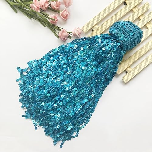 SYSUII 6.5 Yard 30cm Breite Pailletten Fransen Quaste Tanzfransen Fransenborte Dekoband Bänder zum Nähen,DIY Basteln DIY Lateinisches Kleid, Bühnenkleidung Kostüme Vorhänge Dekoration -Blau SYSUII 6.5 Yard 30cm Breite Pailletten Fransen Quaste Tanzfransen Fransenborte Dekoband Bänder zum Nähen,DIY Basteln DIY Lateinisches Kleid, Bühnenkleidung Kostüme Vorhänge Dekoration -Blau von SYSUII