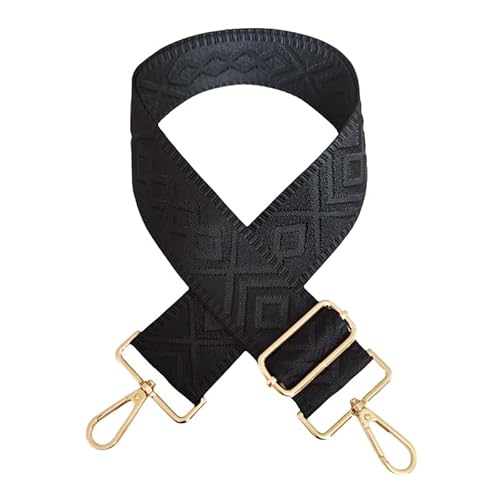 SYSUII Breiter Schultergurt Tragegurt 72-130CM Verstellbarer Ersatzgürtel Breit 5cm Umhängetaschengurt Einfarbig Schulterriemen für Schultertaschen Handtasche DIY Zubehör für Tasche -Schwarz SYSUII Breiter Schultergurt Tragegurt 72-130CM Verstellbarer Ersatzgürtel Breit 5cm Umhängetaschengurt Einfarbig Schulterriemen für Schultertaschen Handtasche DIY Zubehör für Tasche -Schwarz von SYSUII