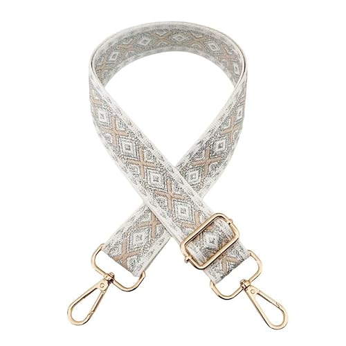 SYSUII Breiter Taschengurt Schultergurt für Taschen Breit 3.8cm, 72-130CM Tragegurt Schulterriemen mit Karabiner für Schultertaschen Taschen Handtaschen für Damen Taschen DIY Zubehör -Weiße Beige SYSUII Breiter Taschengurt Schultergurt für Taschen Breit 3.8cm, 72-130CM Tragegurt Schulterriemen mit Karabiner für Schultertaschen Taschen Handtaschen für Damen Taschen DIY Zubehör -Weiße Beige von SYSUII