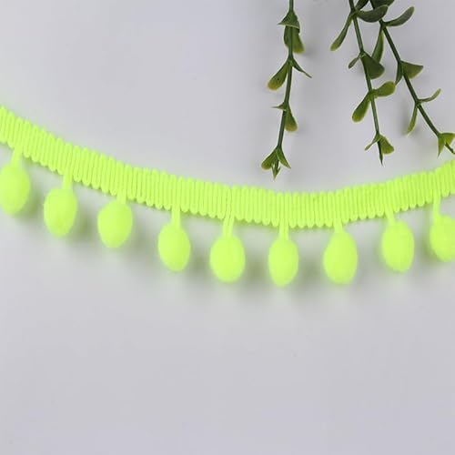 SYSUII Pomponborte zum Nähen 10m Dekoband Mit Bommeln Bälle Fransenborte Zierband Dekoborte Nähzubehör Pom Poms Quaste Bommelborte für DIY Handwerk Dekorieren Für Kleid Schal Hut Vorhang-Gelb SYSUII Pomponborte zum Nähen 10m Dekoband Mit Bommeln Bälle Fransenborte Zierband Dekoborte Nähzubehör Pom Poms Quaste Bommelborte für DIY Handwerk Dekorieren Für Kleid Schal Hut Vorhang-Gelb von SYSUII