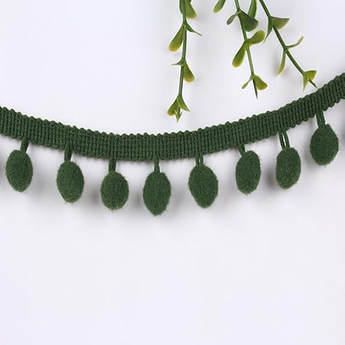 SYSUII Pomponborte zum Nähen 10m Dekoband Mit Bommeln Bälle Fransenborte Zierband Dekoborte Nähzubehör Pom Poms Quaste Bommelborte für DIY Handwerk Dekorieren Für Kleid Schal Hut Vorhang-Grün #3 SYSUII Pomponborte zum Nähen 10m Dekoband Mit Bommeln Bälle Fransenborte Zierband Dekoborte Nähzubehör Pom Poms Quaste Bommelborte für DIY Handwerk Dekorieren Für Kleid Schal Hut Vorhang-Grün #3 von SYSUII