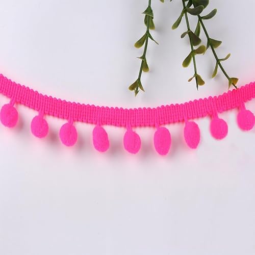SYSUII Pomponborte zum Nähen 10m Dekoband Mit Bommeln Bälle Fransenborte Zierband Dekoborte Nähzubehör Pom Poms Quaste Bommelborte für DIY Handwerk Dekorieren Für Kleid Schal Hut Vorhang-Rosa SYSUII Pomponborte zum Nähen 10m Dekoband Mit Bommeln Bälle Fransenborte Zierband Dekoborte Nähzubehör Pom Poms Quaste Bommelborte für DIY Handwerk Dekorieren Für Kleid Schal Hut Vorhang-Rosa von SYSUII