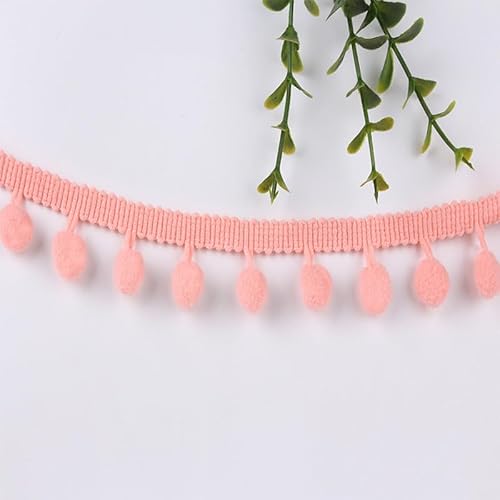 SYSUII Pomponborte zum Nähen 10m Dekoband Mit Bommeln Bälle Fransenborte Zierband Dekoborte Nähzubehör Pom Poms Quaste Bommelborte für DIY Handwerk Dekorieren Für Kleid Schal Hut Vorhang-rosa#1 SYSUII Pomponborte zum Nähen 10m Dekoband Mit Bommeln Bälle Fransenborte Zierband Dekoborte Nähzubehör Pom Poms Quaste Bommelborte für DIY Handwerk Dekorieren Für Kleid Schal Hut Vorhang-rosa#1 von SYSUII