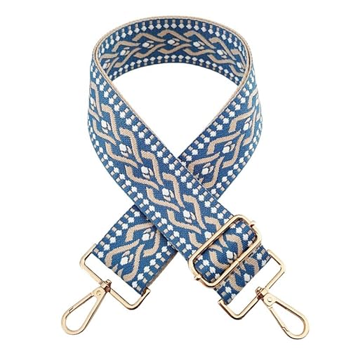 SYSUII Schultergurt 5CM Breit Schulterriemen 72cm-130cm Taschengurte zum Wechseln Verstellbarer Taschengurt Trageriemen Umhängegurt Ersatz Schultergurt für Handtaschen DIY Zubehör -Blau von SYSUII