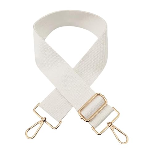 SYSUII Schultergurt Für Taschen 5cm Breiter Taschengurt für Damen 72-130CM Einfarbig Verstellbarer Schultergurt für Taschen Handtasche Taschengurte zum Wechseln für Crossbody Bag -Weiß von SYSUII