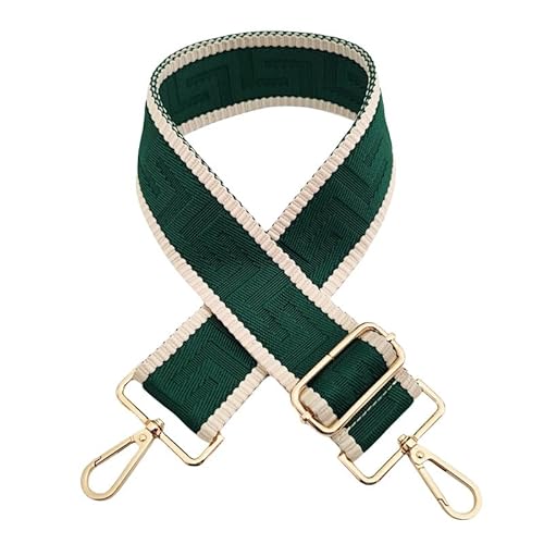 SYSUII Schultergurt für Taschen Breit 5cm,Damen Taschengurte zum Wechseln Bunt Verstellbarer Ersatzgürtel Schulterriemen mit Karabiner für Handtasche Tragetaschen Canvas Umhängetaschen -dunkelgrün von SYSUII