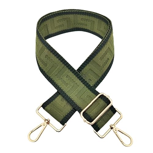 SYSUII Schultergurt für Taschen Breit 5cm,Damen Taschengurte zum Wechseln Bunt Verstellbarer Ersatzgürtel Schulterriemen mit Karabiner für Handtasche Tragetaschen Canvas Umhängetaschen -Armeegrün SYSUII Schultergurt für Taschen Breit 5cm,Damen Taschengurte zum Wechseln Bunt Verstellbarer Ersatzgürtel Schulterriemen mit Karabiner für Handtasche Tragetaschen Canvas Umhängetaschen -Armeegrün von SYSUII