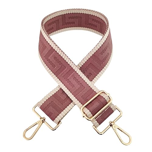SYSUII Schultergurt für Taschen Breit 5cm,Damen Taschengurte zum Wechseln Bunt Verstellbarer Ersatzgürtel Schulterriemen mit Karabiner für Handtasche Tragetaschen Canvas Umhängetaschen -Rosa Weiße SYSUII Schultergurt für Taschen Breit 5cm,Damen Taschengurte zum Wechseln Bunt Verstellbarer Ersatzgürtel Schulterriemen mit Karabiner für Handtasche Tragetaschen Canvas Umhängetaschen -Rosa Weiße von SYSUII