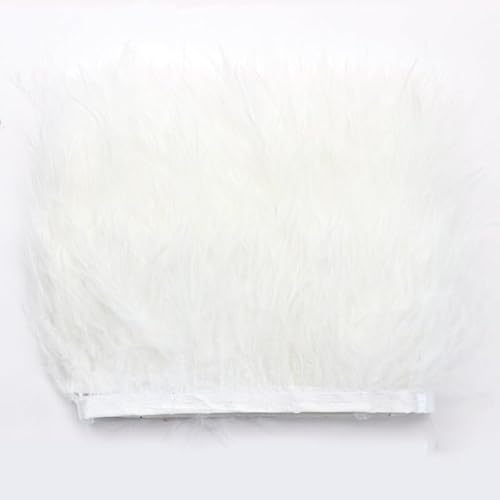 SYSUII Straußenfedern Federn Fringe Trim, 1m 8-10cm Natürlichen Feder Fransen Quaste Fransenborte Fransenband für DIY Kleid Nähen Handwerk Kostüme Dekoration Halloween Federband Bastelzubehör -Weiße SYSUII Straußenfedern Federn Fringe Trim, 1m 8-10cm Natürlichen Feder Fransen Quaste Fransenborte Fransenband für DIY Kleid Nähen Handwerk Kostüme Dekoration Halloween Federband Bastelzubehör -Weiße von SYSUII