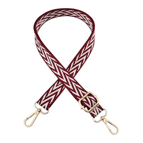 SYSUII Taschengurt Schultergurt für Taschen Breit 2.5cm, Boho Streifen Muster Verstellbar 72-130CM Schulterriemen Tragegurt für Schultertaschen Taschen Handtaschen für Damen Herren -weinrot Weiß SYSUII Taschengurt Schultergurt für Taschen Breit 2.5cm, Boho Streifen Muster Verstellbar 72-130CM Schulterriemen Tragegurt für Schultertaschen Taschen Handtaschen für Damen Herren -weinrot Weiß von SYSUII