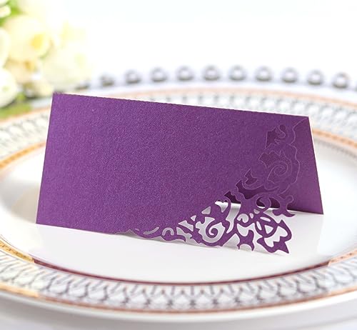 SYSUII Tischkarten Namenskarten 100 Stück Platzkarten zum beschriften Perlglanzpapier Sitznummernkarten für Hochzeit Tischdeko, Geburtstag, Taufe, Kommunion Bankett Abendessen Party Dekoration-Lila SYSUII Tischkarten Namenskarten 100 Stück Platzkarten zum beschriften Perlglanzpapier Sitznummernkarten für Hochzeit Tischdeko, Geburtstag, Taufe, Kommunion Bankett Abendessen Party Dekoration-Lila von SYSUII