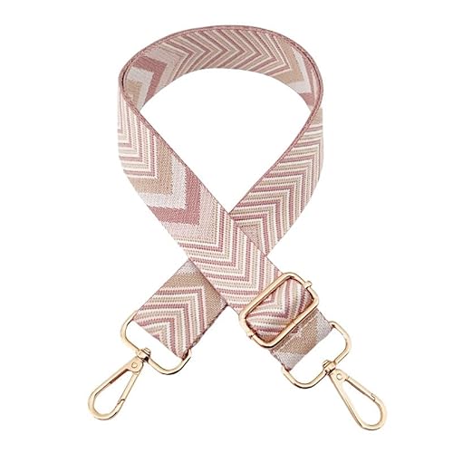 SYSUII Verstellbarer Handtaschengurt Schultergurt für Taschen 72-130CM Breit 3.8cm Tragegurt Schulterriemen mit Karabiner für Schultertaschen Tragetaschen Handtasche Streifen Muster -Rosa SYSUII Verstellbarer Handtaschengurt Schultergurt für Taschen 72-130CM Breit 3.8cm Tragegurt Schulterriemen mit Karabiner für Schultertaschen Tragetaschen Handtasche Streifen Muster -Rosa von SYSUII