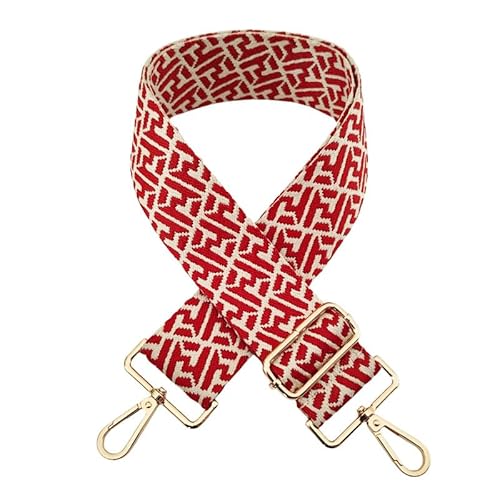 SYSUII Verstellbarer Handtaschengurt Schultergurt für Taschen Breit 5cm Crossbody Ersatz Handtasche Gurte Schultergurt für Canvas Tasche Tragegurt Schulterriemen mit Karabiner -rot SYSUII Verstellbarer Handtaschengurt Schultergurt für Taschen Breit 5cm Crossbody Ersatz Handtasche Gurte Schultergurt für Canvas Tasche Tragegurt Schulterriemen mit Karabiner -rot von SYSUII