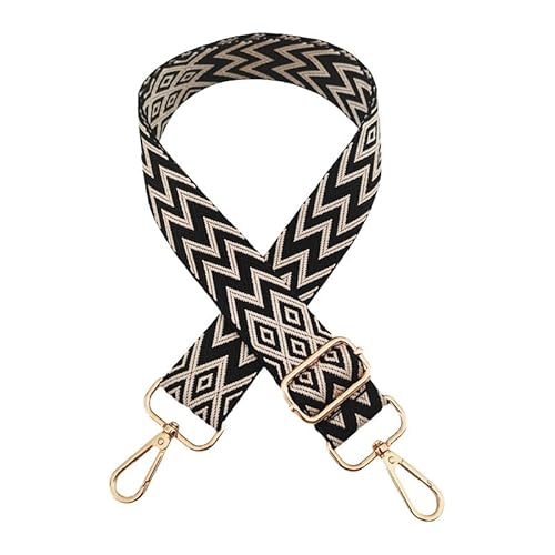 SYSUII Verstellbarer Taschengurt 3.8CM Breit Schulterriemen 72-130CM Schultergurt für Taschen Boho Umhängegurt Taschenriemen Zubehör Tragegurt für Schultertasche Tragetaschen -Schwarz Beige SYSUII Verstellbarer Taschengurt 3.8CM Breit Schulterriemen 72-130CM Schultergurt für Taschen Boho Umhängegurt Taschenriemen Zubehör Tragegurt für Schultertasche Tragetaschen -Schwarz Beige von SYSUII