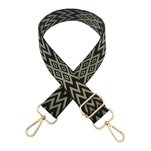 SYSUII Verstellbarer Taschengurt 3.8CM Breit Schulterriemen 72-130CM Schultergurt für Taschen Boho Umhängegurt Taschenriemen Zubehör Tragegurt für Schultertasche Tragetaschen -Schwarz Grün SYSUII Verstellbarer Taschengurt 3.8CM Breit Schulterriemen 72-130CM Schultergurt für Taschen Boho Umhängegurt Taschenriemen Zubehör Tragegurt für Schultertasche Tragetaschen -Schwarz Grün von SYSUII