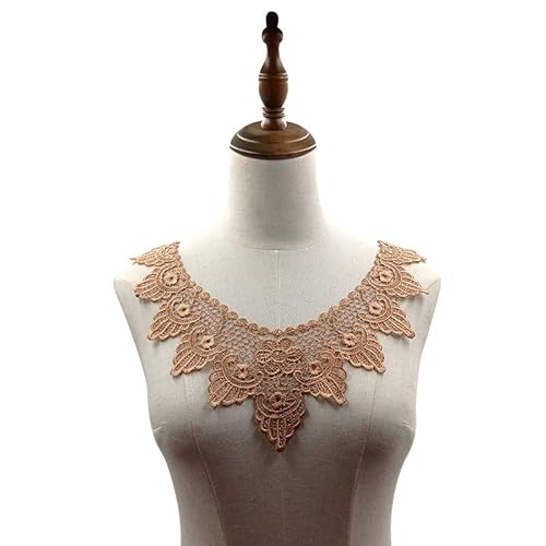 Spitzenkragen Einsatzkragen Spitze Patch Spitzemotiv Applique Patches Kragen Verzieren für Kleid DIY Handarbeit Stickerei Ausschnitt Spitze Kragen für Nähen Handwerk Kostüm,Gold Kaffee Spitzenkragen Einsatzkragen Spitze Patch Spitzemotiv Applique Patches Kragen Verzieren für Kleid DIY Handarbeit Stickerei Ausschnitt Spitze Kragen für Nähen Handwerk Kostüm,Gold Kaffee von SYSUII