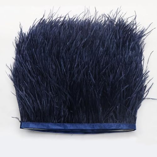 Straußenfedern Federn Fringe Trim, 1m 8-10cm Natürlichen Feder Fransen Quaste Fransenborte Fransenband für DIY Kleid Nähen Handwerk Kostüme Dekoration Halloween Federband Bastelzubehör -Dunkelblau Straußenfedern Federn Fringe Trim, 1m 8-10cm Natürlichen Feder Fransen Quaste Fransenborte Fransenband für DIY Kleid Nähen Handwerk Kostüme Dekoration Halloween Federband Bastelzubehör -Dunkelblau von SYSUII
