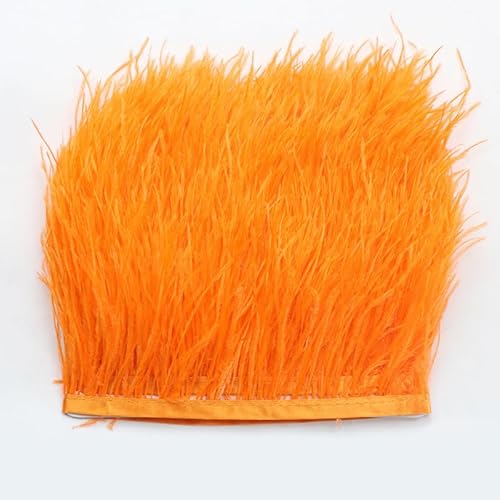 SYSUII Straußenfedern Federn Fringe Trim, 1m 8-10cm Natürlichen Feder Fransen Quaste Fransenborte Fransenband für DIY Kleid Nähen Handwerk Kostüme Dekoration Halloween Federband Bastelzubehör -orange SYSUII Straußenfedern Federn Fringe Trim, 1m 8-10cm Natürlichen Feder Fransen Quaste Fransenborte Fransenband für DIY Kleid Nähen Handwerk Kostüme Dekoration Halloween Federband Bastelzubehör -orange von SYSUII