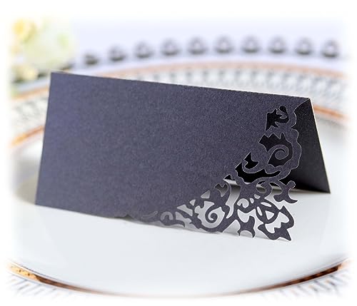 Tischkarten Namenskarten 100 Stück Platzkarten zum beschriften Perlglanzpapier Sitznummernkarten für Hochzeit Tischdeko, Geburtstag, Taufe, Kommunion Bankett Abendessen Party Dekoration-Schwarz Tischkarten Namenskarten 100 Stück Platzkarten zum beschriften Perlglanzpapier Sitznummernkarten für Hochzeit Tischdeko, Geburtstag, Taufe, Kommunion Bankett Abendessen Party Dekoration-Schwarz von SYSUII