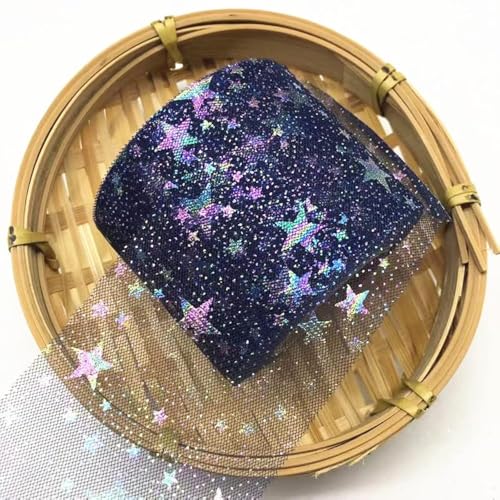 Weihnachten Geschenkband,25m x 60mm Sterne Regenboge Deko Schimmer Sheer Schleifenband Stoff Band Zierband Hochzeit Geburtstag Weihnachten Geschenkverpackung Party Dekoration -Navy Blau Weihnachten Geschenkband,25m x 60mm Sterne Regenboge Deko Schimmer Sheer Schleifenband Stoff Band Zierband Hochzeit Geburtstag Weihnachten Geschenkverpackung Party Dekoration -Navy Blau von SYSUII