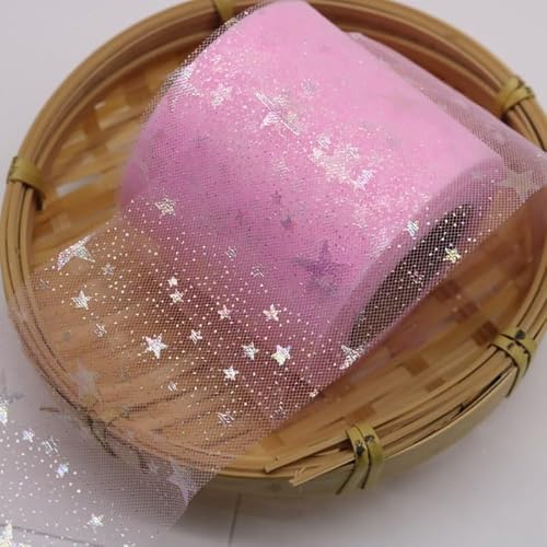 Weihnachten Geschenkband,25m x 60mm Sterne Regenboge Deko Schimmer Sheer Schleifenband Stoff Band Zierband Hochzeit Geburtstag Weihnachten Geschenkverpackung Party Dekoration -Rosa Weihnachten Geschenkband,25m x 60mm Sterne Regenboge Deko Schimmer Sheer Schleifenband Stoff Band Zierband Hochzeit Geburtstag Weihnachten Geschenkverpackung Party Dekoration -Rosa von SYSUII