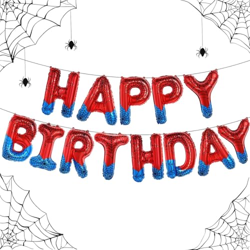 Spider Theme Happy Birthday Banner Party Decorations Balloons Letters Signs Superhero Party Supplies for Boy Spider Theme Happy Birthday Banner Party Decorations Balloons Letters Signs Superhero Party Supplies for Boy von SYSYSYYASNL
