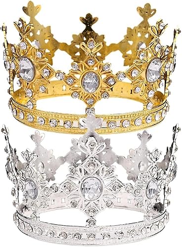 2 Stück Mini Krone Tortenaufsatz Gold Silber Strass Tiara Kuchen Dekoration Prinzessin Krone Wiederverwendbar für Geburtstag Hochzeit Babyparty Prinzessinnenparty Kuchentopper Geschenk 2 Stück Mini Krone Tortenaufsatz Gold Silber Strass Tiara Kuchen Dekoration Prinzessin Krone Wiederverwendbar für Geburtstag Hochzeit Babyparty Prinzessinnenparty Kuchentopper Geschenk von SYTTNUM