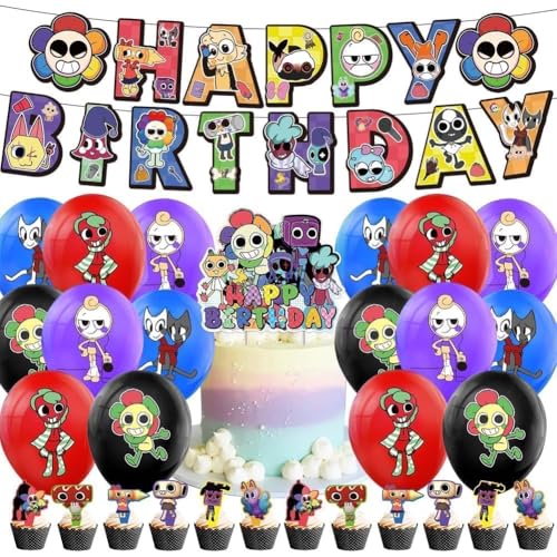 SYTTNUM Cartoon Dandy Theme Party Supplies, Inklusive Ballon Banner Kuchen Dekoration, Dandy Theme Dekoration SYTTNUM Cartoon Dandy Theme Party Supplies, Inklusive Ballon Banner Kuchen Dekoration, Dandy Theme Dekoration von SYTTNUM
