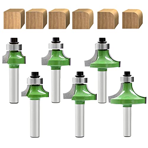 6 Stück Abrundfräser 8mm Schaft, Fräser für Oberfräse 8mm Schaft, Radiusfräser Set mit Kugellager, Fräskopf für Oberfräse, Rundfräser für Zimmerei Fasen Holzbearbeitung Trimmen 6 Stück Abrundfräser 8mm Schaft, Fräser für Oberfräse 8mm Schaft, Radiusfräser Set mit Kugellager, Fräskopf für Oberfräse, Rundfräser für Zimmerei Fasen Holzbearbeitung Trimmen von SYULCR