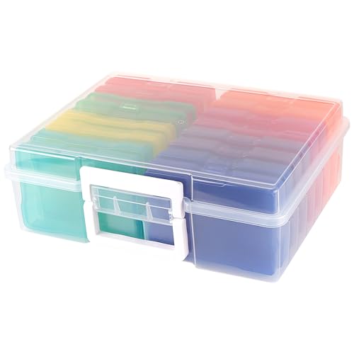 SYUTBOU Foto Aufbewahrungsbox 16 Fächer, Fotobox für 15 x 10 cm Fotos, Bunt Foto Organizer Box Fotohalter zur Aufbewahrung SYUTBOU Foto Aufbewahrungsbox 16 Fächer, Fotobox für 15 x 10 cm Fotos, Bunt Foto Organizer Box Fotohalter zur Aufbewahrung von SYUTBOU