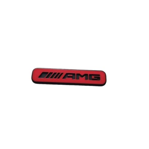 Auto Emblem für Smart #1, Logo Badge Aufkleber Sticker mit Emblem für Außendekoration 3D Metall Buchstaben Aufkleber mit Logo Auto Styling Zubehör,AMG-Red von SYXWJL