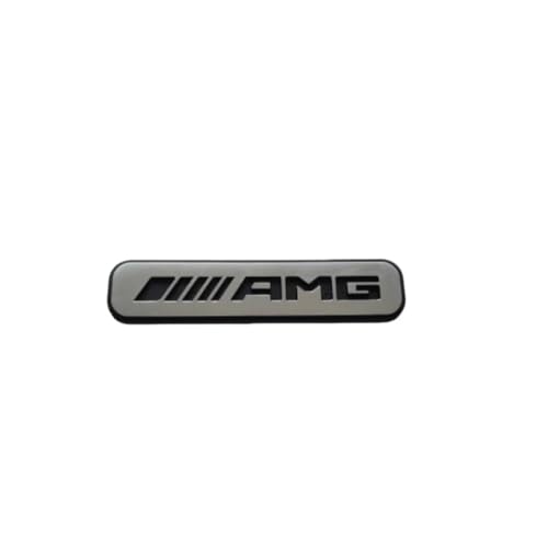 Auto Emblem für Smart #1, Logo Badge Aufkleber Sticker mit Emblem für Außendekoration 3D Metall Buchstaben Aufkleber mit Logo Auto Styling Zubehör,AMG-Silver von SYXWJL
