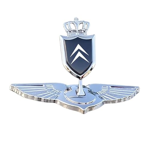 SYXWJL Auto Emblem für Citroen C5 Aircross 2017-2022, Frontgrill Front Motorhaube Kofferraum Logo Badge Aufkleber Sticker 3D Metall Buchstaben Aufkleber mit Logo Auto Styling Zubehör,M-B von SYXWJL