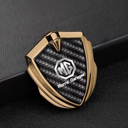 SYXWJL Auto Emblem für MG Pilot 2020-2023, Logo Badge Aufkleber Sticker mit Emblem für Außendekoration 3D Metall Buchstaben Aufkleber mit Logo Auto Styling Zubehör,Gold von SYXWJL