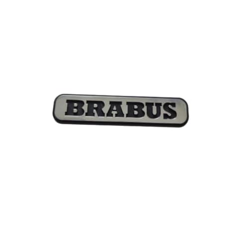 SYXWJL Auto Emblem für Smart EQ A453 2020-2023, Logo Badge Aufkleber Sticker mit Emblem für Außendekoration 3D Metall Buchstaben Aufkleber mit Logo Auto Styling Zubehör,Brabus-Silver von SYXWJL