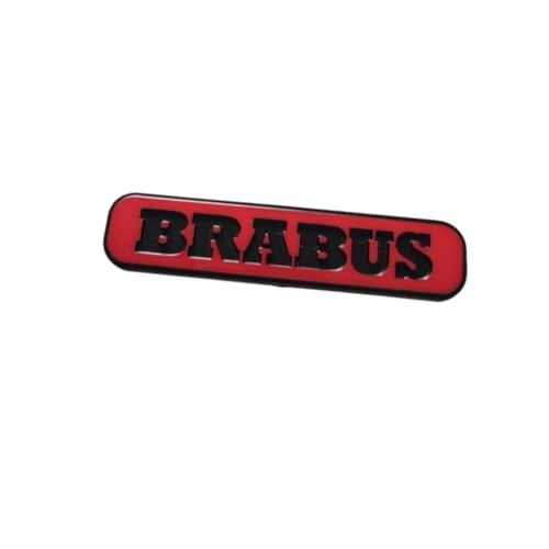 SYXWJL Auto Emblem für Smart EQ C453 2018 2019, Logo Badge Aufkleber Sticker mit Emblem für Außendekoration 3D Metall Buchstaben Aufkleber mit Logo Auto Styling Zubehör,Brabus-Red von SYXWJL