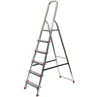 SZ Metall Stehleiter alu 6 Stufen, H: 203,0 cm von SZ Metall